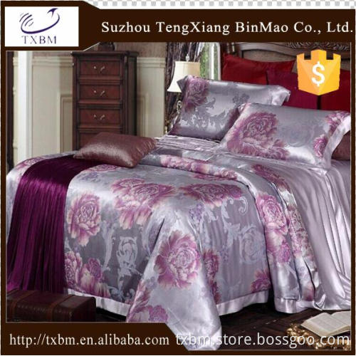 100% silk bedding set, elegant jacquard color